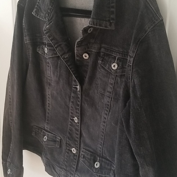 Chico's Platinum Black Denim Jacket - Picture 8 of 10
